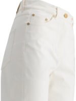 "Max Mara S" pantalon femme blanc en coton coupe regular - Image 4