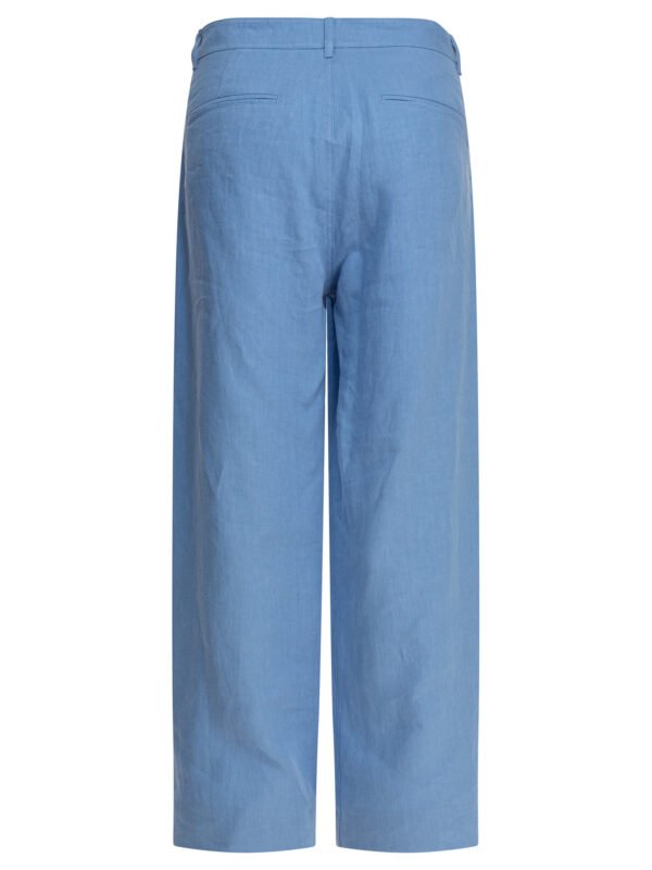 "Max Mara S" pantalon femme bleu clair en lin – Image 2