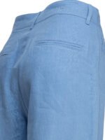 "Max Mara S" pantalon femme bleu clair en lin – Image 4