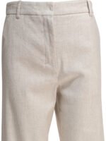"Max Mara S" pantalon femme beige en lin – Image 3
