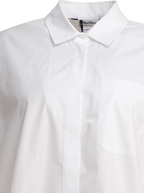 "Max Mara S" chemise blanche en coton pour femme – Image 3