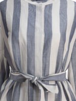 "Max Mara S" robe blanche en ramie et coton pour femme – Image 3