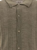"NN.07" chemise homme verte en laine col classique manches courtes – Image 3