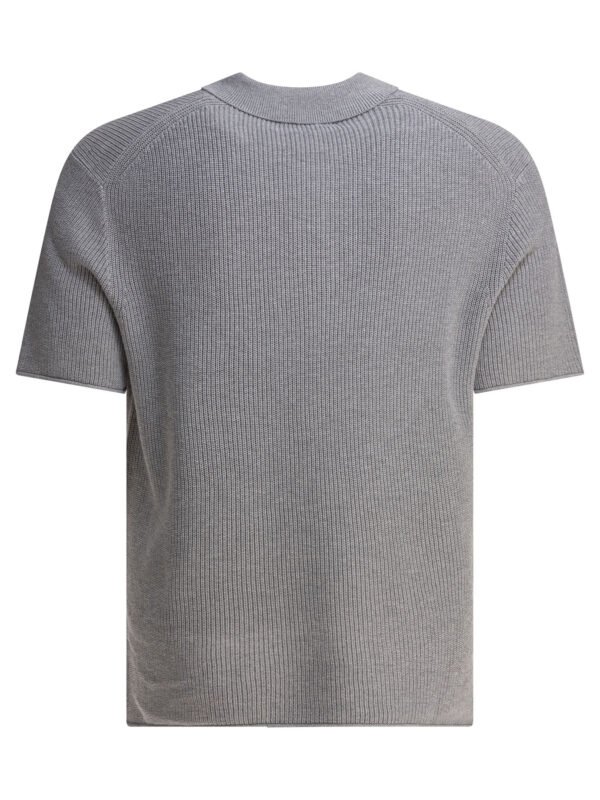 "Alex Mill" polo Eastwood gris en coton biologique et lin coupe regular à manches courtes pour homme – Image 2