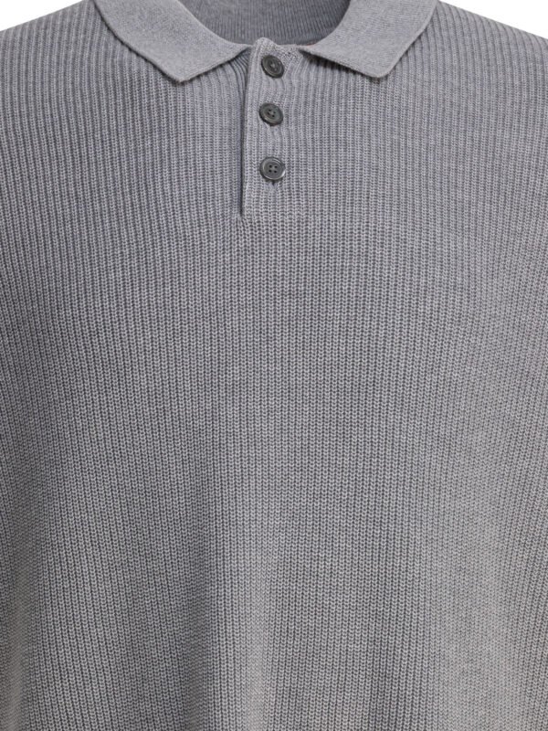 "Alex Mill" polo Eastwood gris en coton biologique et lin coupe regular à manches courtes pour homme – Image 3