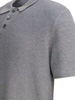 "Alex Mill" polo Eastwood gris en coton biologique et lin coupe regular à manches courtes pour homme – Image 4