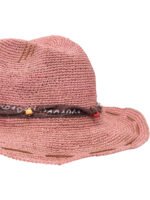"The Hat Gang" chapeau femme rose en papier tressé – Image 4