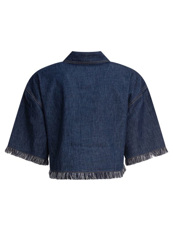 "Zimmermann" chemise femme en denim bleu à franges Rhiannon – Image 2
