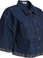 "Zimmermann" chemise femme en denim bleu à franges Rhiannon – Image 4