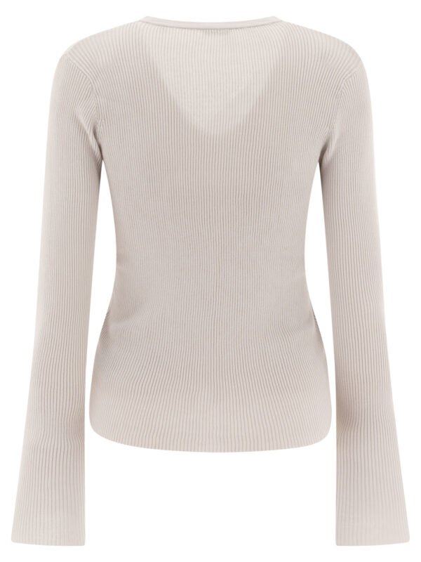 "Aspesi" cardigan femme blanc en coton à col en V - Image 2