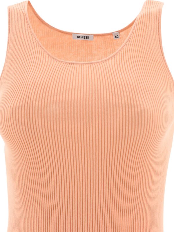 "Aspesi" top femme rose coton - Image 3