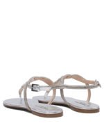 "Ninalilou" Sandales femme argentées en cuir – Image 4