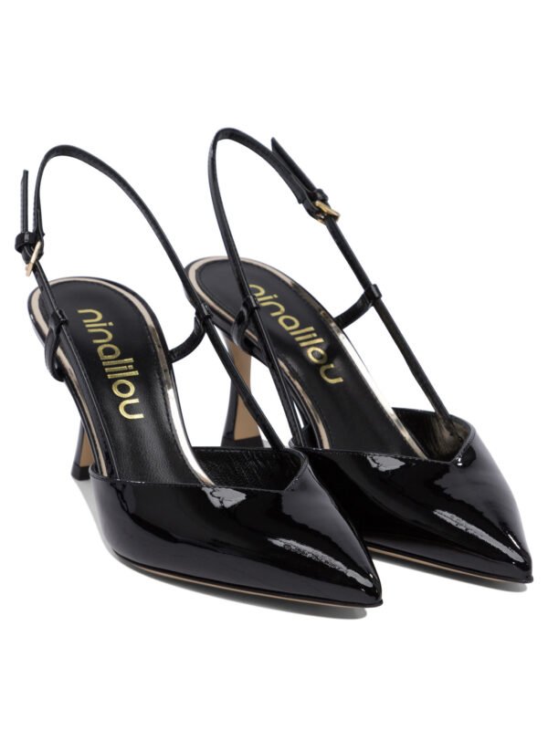 "Ninalilou" Escarpins femme noirs en cuir – Image 2