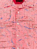 "Beams Plus" chemise homme rose en rayonne et coton coupe regular – Image 3
