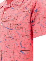 "Beams Plus" chemise homme rose en rayonne et coton coupe regular – Image 4