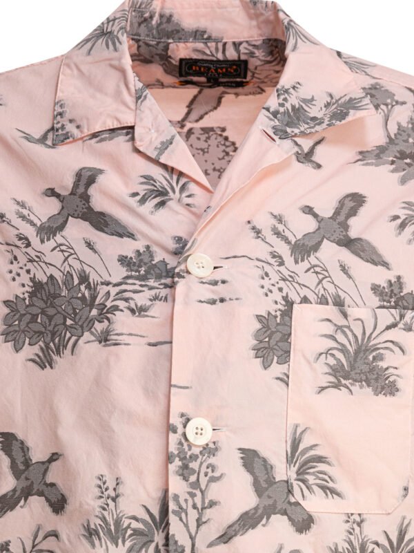 "Beams Plus" chemise homme rose polyester coton coupe regular - Image 3