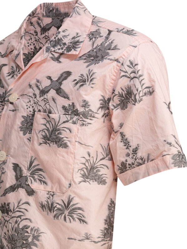 "Beams Plus" chemise homme rose polyester coton coupe regular - Image 4