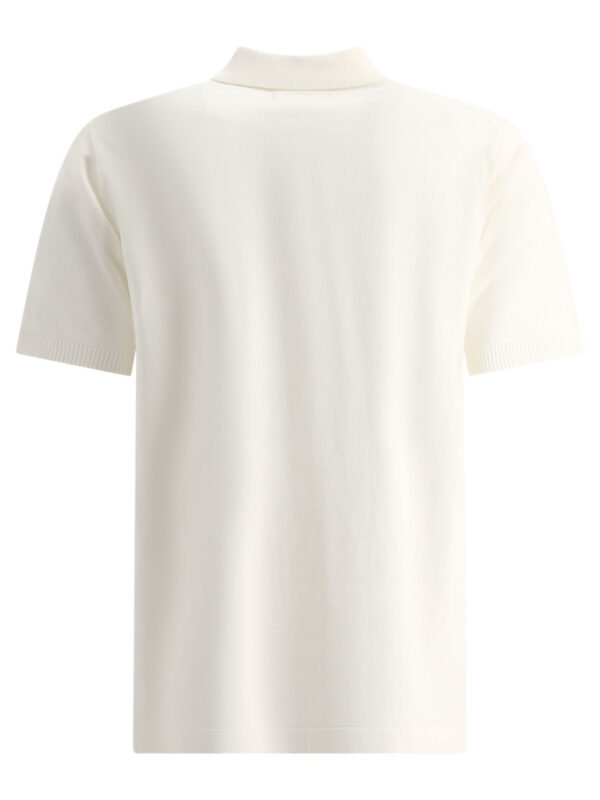 "Beams Plus" polo homme blanc 12G en coton - Image 2