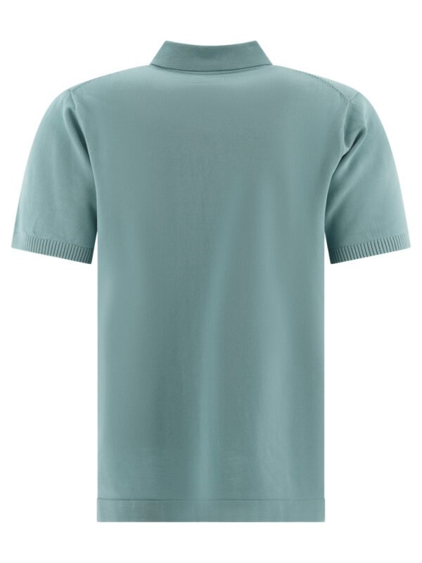 "Beams Plus" Polo homme bleu clair en coton coupe regular - Image 2