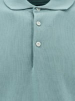 "Beams Plus" Polo homme bleu clair en coton coupe regular - Image 3