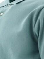 "Beams Plus" Polo homme bleu clair en coton coupe regular - Image 4