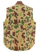 "Beams Plus" veste sans manches homme vert camouflage en nylon matelassé – Image 2
