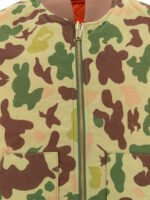"Beams Plus" veste sans manches homme vert camouflage en nylon matelassé – Image 3