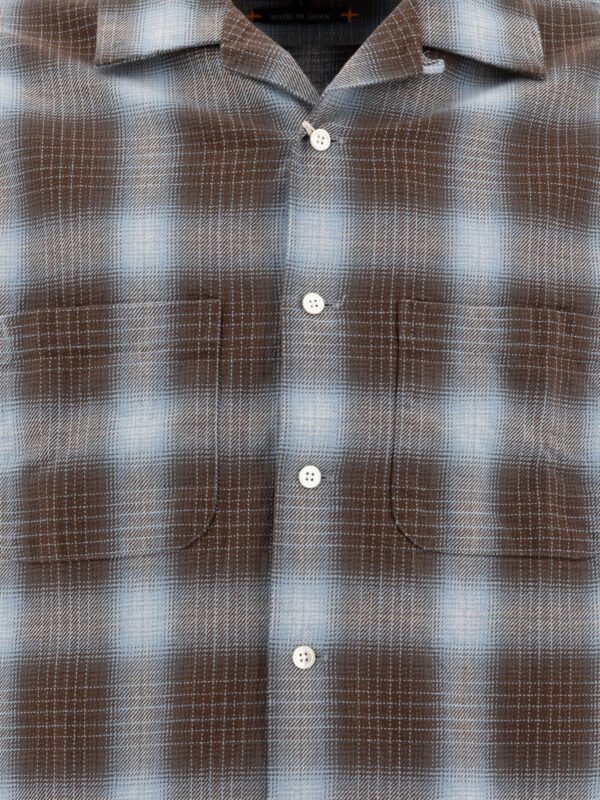 "Beams Plus" chemise homme marron en coton coupe regular – Image 3