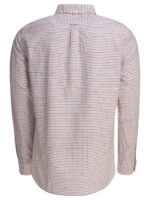 "Beams Plus" chemise Oxford Tattersall blanche en coton coupe regular à manches longues pour homme – Image 2