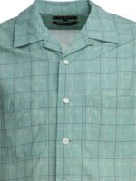 "Beams Plus" chemise homme verte rayonne coton manches longues – Image 3