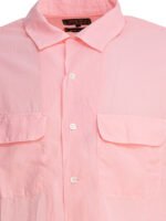 "Beams Plus" chemise à col cubain homme rose en coton coupe regular - Image 3