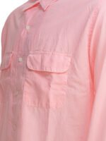 "Beams Plus" chemise à col cubain homme rose en coton coupe regular - Image 4