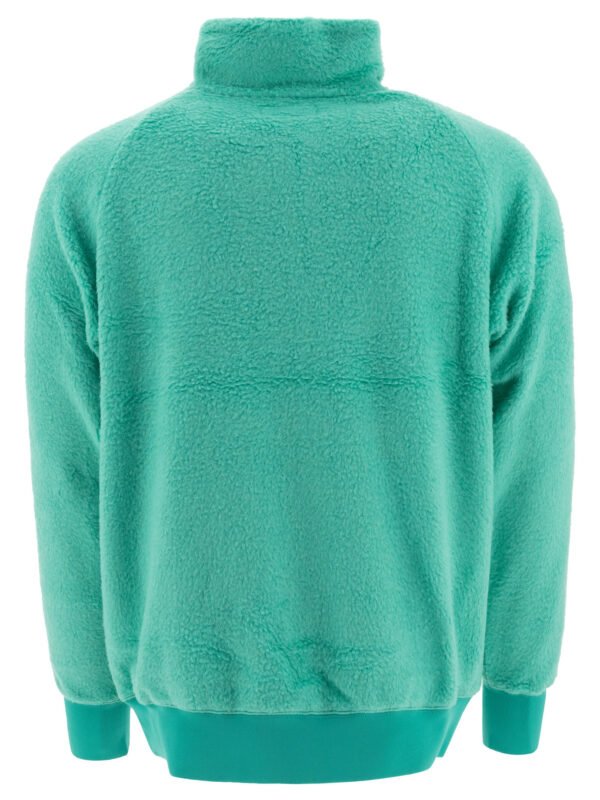 "Beams Plus" pull homme vert col roulé zippé en acrylique – Image 2