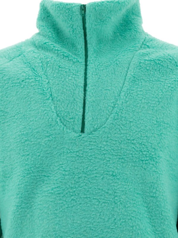 "Beams Plus" pull homme vert col roulé zippé en acrylique – Image 3