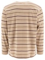 "Beams Plus" t-shirt homme beige en coton manches longues – Image 2