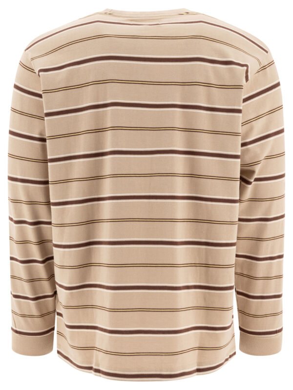 "Beams Plus" t-shirt homme beige en coton manches longues – Image 2