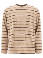 "Beams Plus" t-shirt homme beige en coton manches longues – Image 4