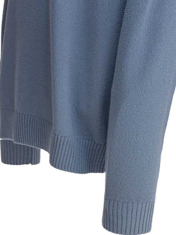 "Beams Plus" pull homme bleu clair en polyester coupe relaxed – Image 4