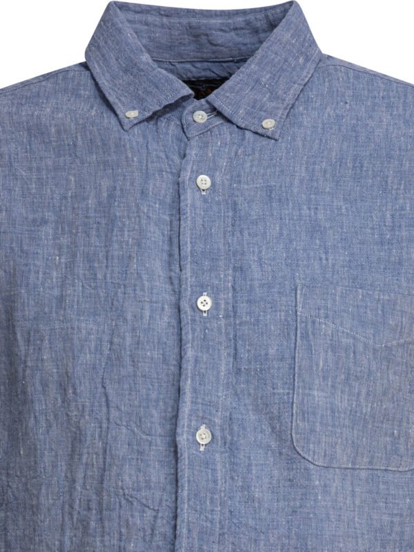 "Beams Plus" pull homme bleu clair en polyester coupe relaxed – Image 6