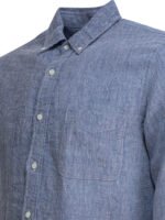 "Beams Plus" pull homme bleu clair en polyester coupe relaxed – Image 8