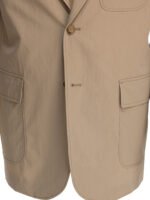 "Beams Plus" blazer homme beige 3B Comfort Cloth en coton et nylon - Image 3