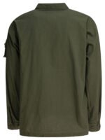 "Beams Plus" surchemise MIL SHT-JAC verte en coton coupe regular à manches longues pour homme – Image 2
