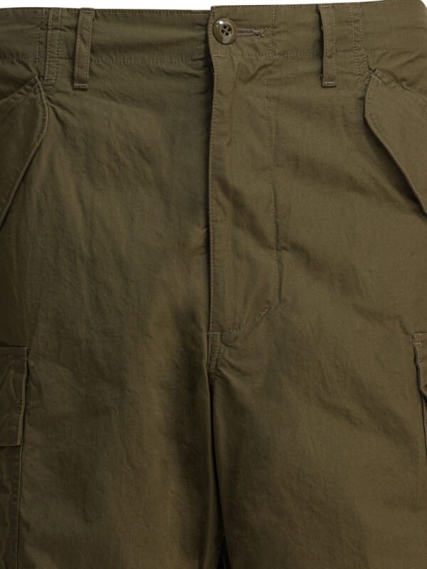 "Beams Plus" short cargo homme vert en coton coupe regular – Image 3