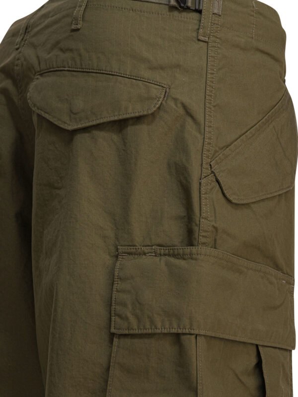 "Beams Plus" short cargo homme vert en coton coupe regular – Image 4