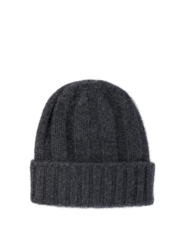 "Beams Plus" bonnet homme gris en cachemire – Image 2