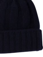 "Beams Plus" bonnet homme bleu nuit en cachemire – Image 3