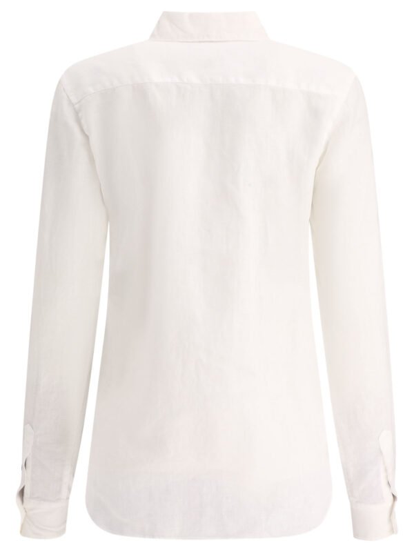 "Aspesi" chemise femme blanche en lin coupe slim – Image 2