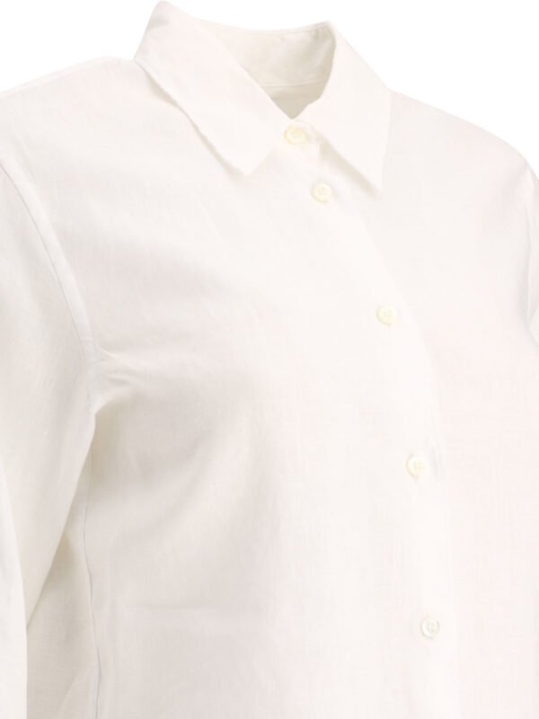 "Aspesi" chemise femme blanche en lin coupe slim – Image 4