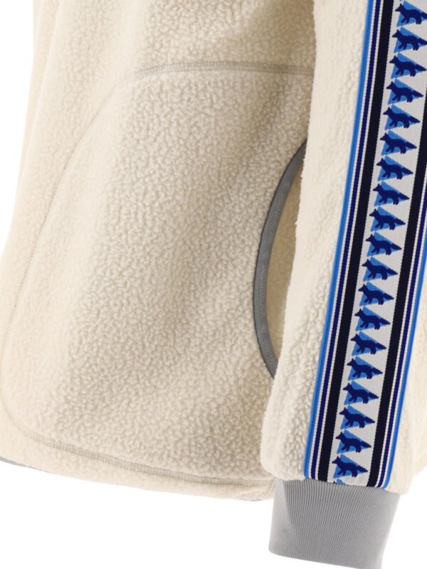 "And Wander  x Maison Kitsuné" Sweatshirt homme blanc en polyester coupe regular – Image 4