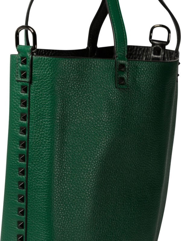 "Valentino Garavani" sac bandoulière réversible Rockstud homme vert en cuir – Image 4
